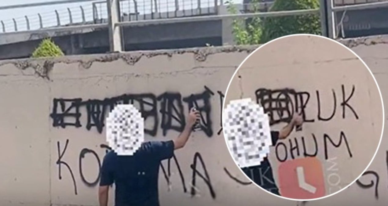 Eli boyalı bu adamlar polis ise durum çok vahim